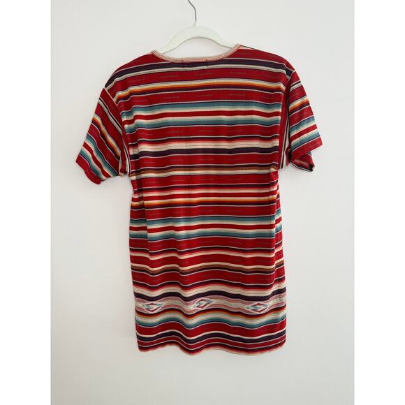 Ralph Lauren Double RRL Mens Jacquard Jersey Red   Southwestern T Shirt Medium - Picture 3 of 6